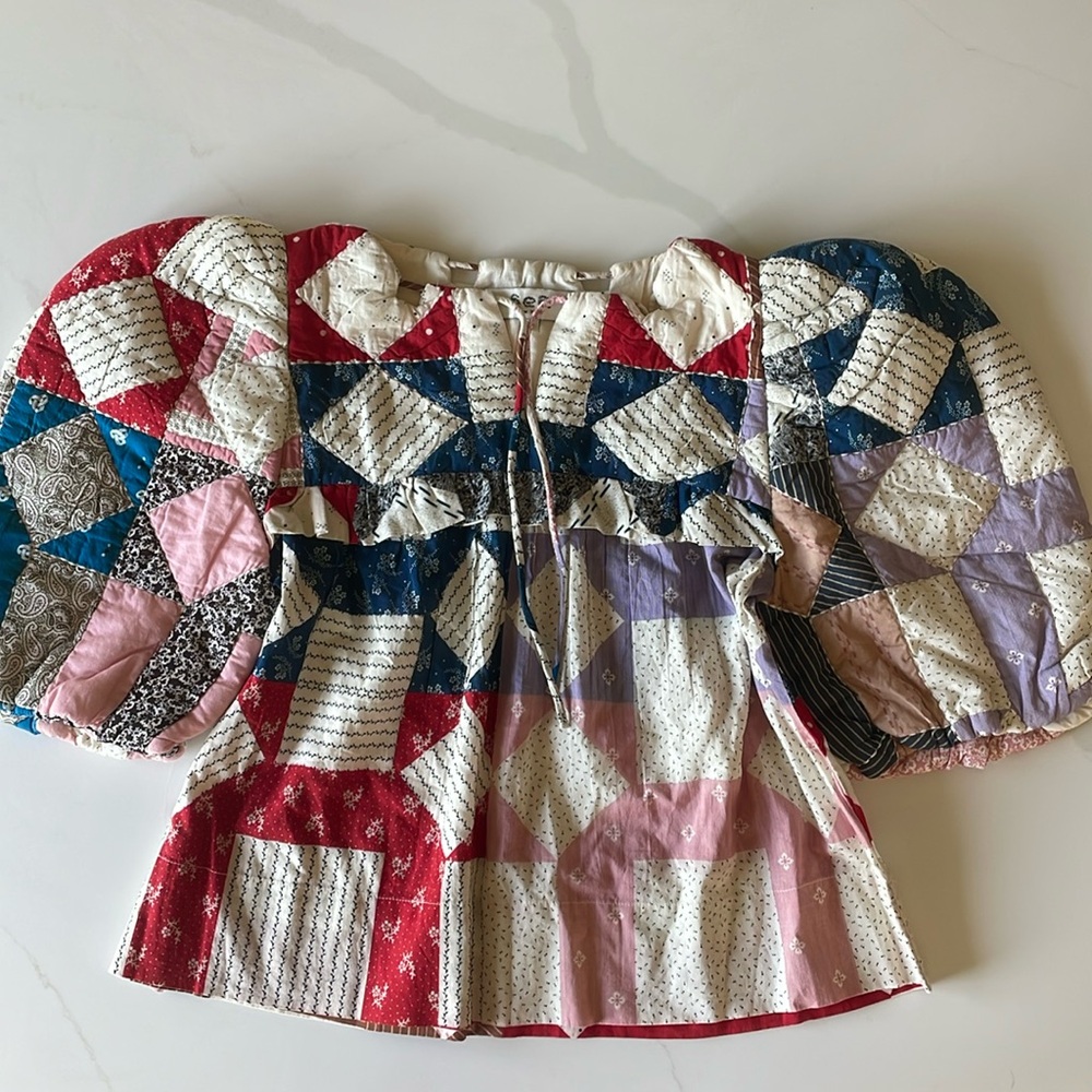 Sea Nohr Quilt Puff Sleeve Top